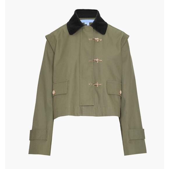 Hill House Home The Clarisse Jacket - Olive Canvas Size XSOlive Canvas / XS - Picture 1 of 3